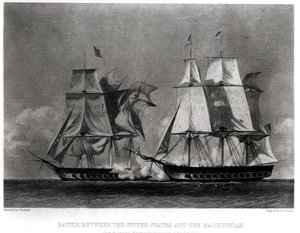 1812年10月30日、アメリカとマケドニアの戦い 作： Alonzo Chappel